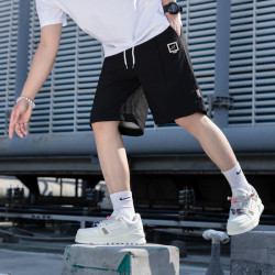 夏季2025年新款短褲男士冰絲薄款韓版休閒寬鬆五分褲男裝運動褲子