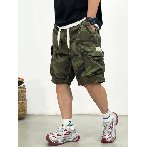 夏季薄款美式高街迷彩工裝短褲男士個性寬鬆休閒褲痞帥百搭五分褲