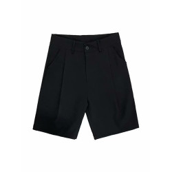 dk製服男夏季短西褲薄款五分褲子男生透氣百搭休閒黑色學生校服褲