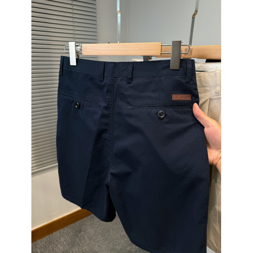 雙褶純棉西裝短褲男2025新款中年爸爸裝夏季外穿五分褲男休閒直筒