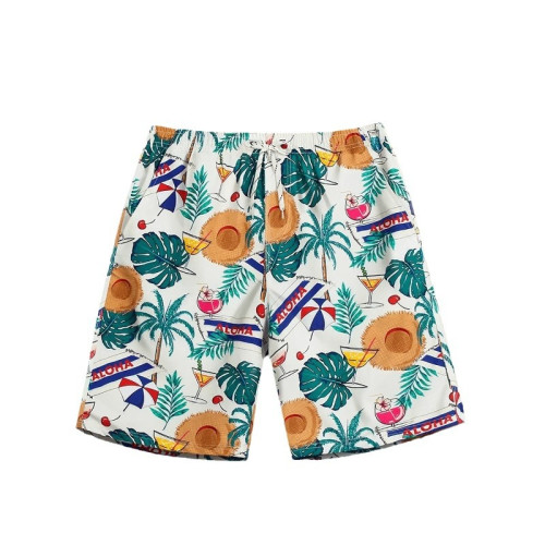 沙灘褲男泡溫泉可下水速乾寬鬆款大碼男士五分短泳褲海邊海灘度假