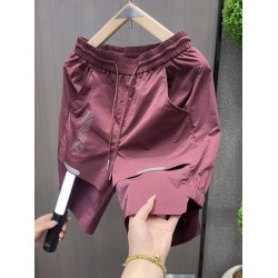 2025夏季新款男士休閒短褲立體裁剪透氣設計男士高級感打孔五分褲