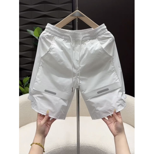 2025夏季新款男士休閒短褲立體裁剪透氣設計男士高級感打孔五分褲