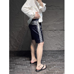 歐洲站潮牌拼接五分褲男士夏季高級感時尚輕奢沙灘褲痞帥速乾短褲