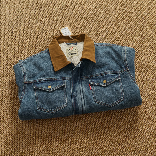 高街美式重磅內裡羊羔絨加厚牛仔棉服外套男冬季保暖工裝棉襖上衣