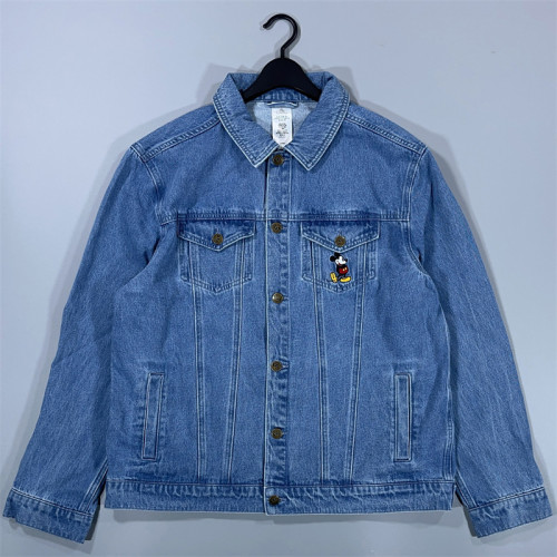 老百姓 元 日系大碼119刀男米奇後背高針大刺綉繙領牛仔古著外套