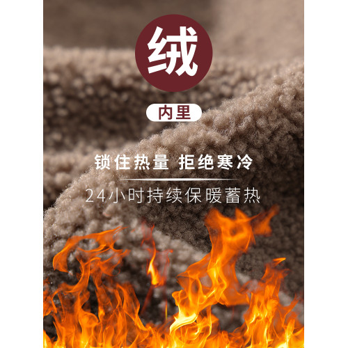 美式復古寬鬆羊羔絨牛仔外套男2025冬季新款加絨加厚保暖棉服夾克