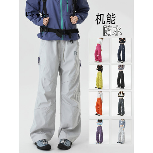 戶外軟殼防風防水工裝沖鋒褲男加絨徒步登山滑雪傘兵東北防寒褲子