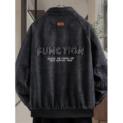 男士外套2025新款秋冬季加絨加厚夾克牛仔外套沖鋒衣男風衣青少年