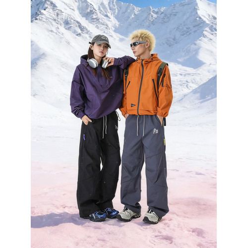 東北零下40度軟殼沖鋒褲男女冬季加絨防寒工裝褲子戶外登山滑雪褲