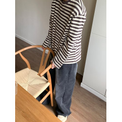 ONELYC1NS黑灰水洗做舊直筒牛仔褲男秋季寬鬆濶腿拖地休閒長褲潮