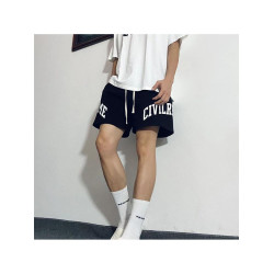 美式潮牌短褲男夏季新款運動褲不過膝寬鬆學生休閒復古籃球五分褲