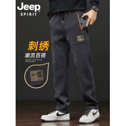 JEEP SPIRIT吉普男士休閒褲子寬鬆春季新款長褲彈力衛褲百搭男款