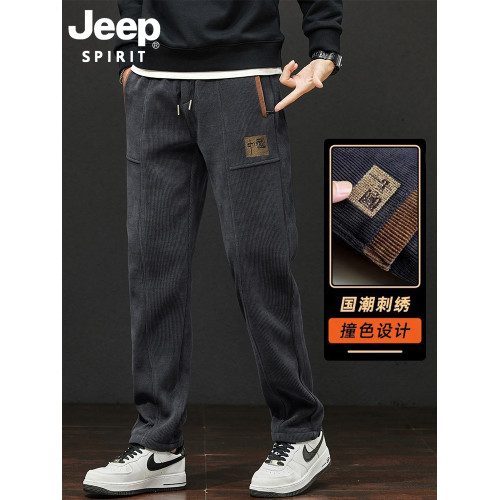 JEEP SPIRIT吉普男士休閒褲子寬鬆春季新款長褲彈力衛褲百搭男款