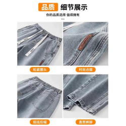 JEEP SPIRIT吉普美式牛仔褲男士寬鬆直筒百搭秋季休閒長褲子男款