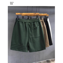 重磅運動休閒美式短褲男士夏季2025新款純色簡約寬鬆五分沙灘褲男