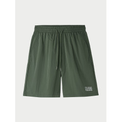 HLA/海瀾之家時尚寬鬆休閒短褲春夏簡約印花舒適五分褲子男