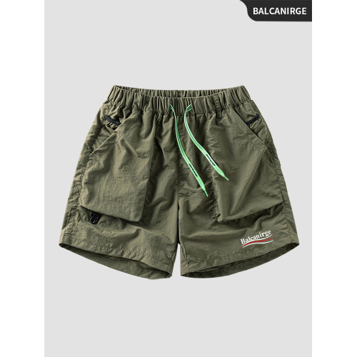 Balcanirge官方男士巴黎短褲夏季外穿四分短褲休閒工裝褲美式夏天