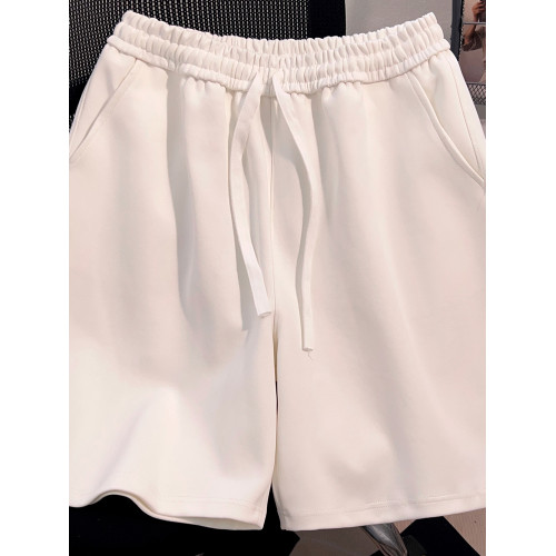 美式hiphop潮牌街頭百搭籃球運動短褲男夏季抽繩純色簡約五分褲