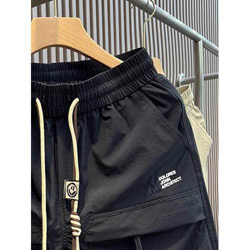 美式機能工裝短褲男士夏日系潮牌多口袋直筒五分褲運動拉鍊大褲衩