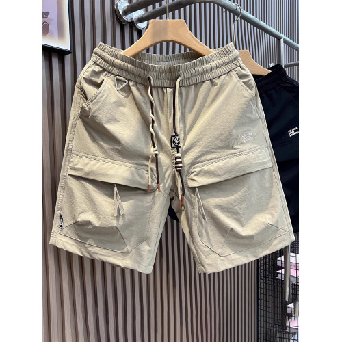 美式機能工裝短褲男士夏日系潮牌多口袋直筒五分褲運動拉鍊大褲衩