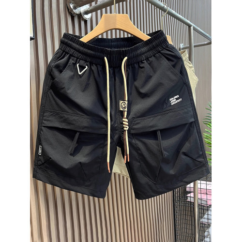 美式機能工裝短褲男士夏日系潮牌多口袋直筒五分褲運動拉鍊大褲衩