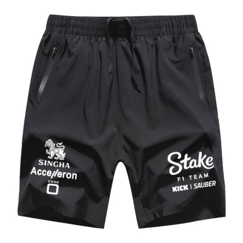 冰絲速乾男紅牛車隊維斯塔潘F1方程式賽車服五分褲寬鬆訓練褲短褲