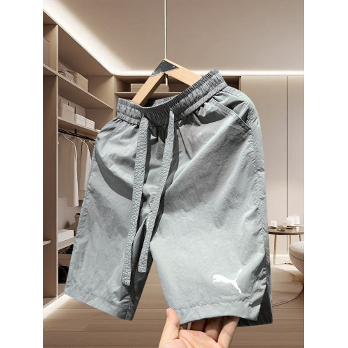 馬家夏季新款速乾男生短褲美式中褲刺綉男士五分褲寬鬆情侶沙灘褲