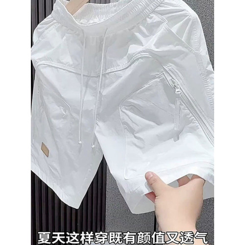 夏季潮牌美式工裝速乾短褲男痞帥氣質戶外沙灘透氣休閒運動五分褲