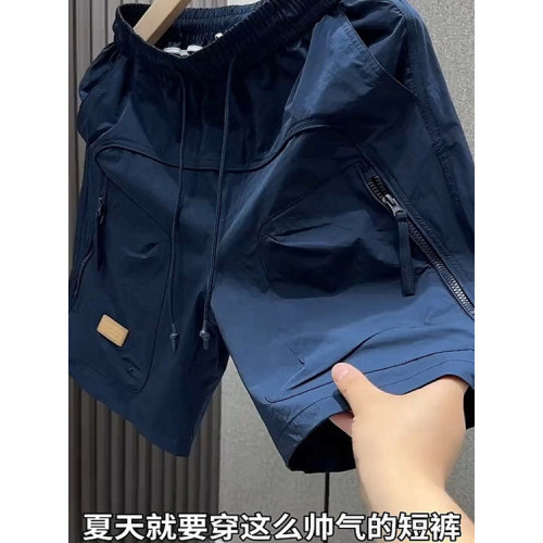 夏季潮牌美式工裝速乾短褲男痞帥氣質戶外沙灘透氣休閒運動五分褲