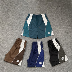 broken planet美潮高街復古運動休閒夏季撞色拼接梭織速乾短褲男