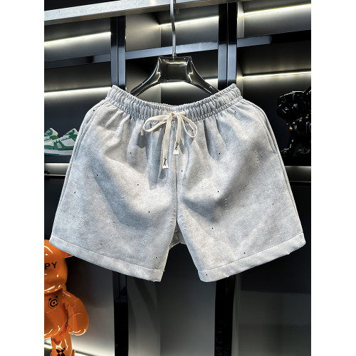 破洞紥染短褲夏季新款輕奢重磅高棉感親膚四分褲休閒男女寬鬆運動 破洞紥染短褲夏季新款輕奢重磅高棉感親膚四分褲休閒男女寬鬆運動