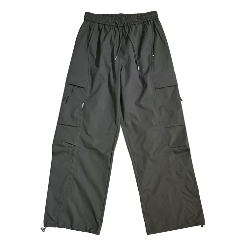 美式復古大口袋抽繩工裝褲男2025秋冬加絨寬鬆設計感褲子休閒長褲