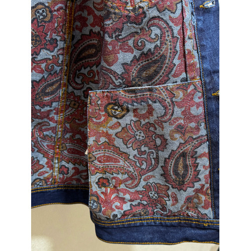 赤耳丹甯原色牛仔外套男士潮牌印花休閒工裝夾克秋季牛仔衣男寬鬆