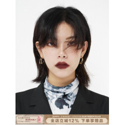 SUMIYAKI耳環女2024年新款潮防過敏圓圈耳飾小衆設計感高級耳釘酷