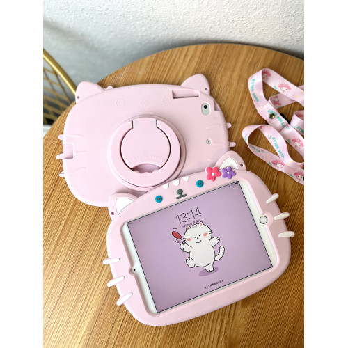 卡通2022新款iPad Air3保護套mini2平板殼pro11矽膠套iPad10防摔10.2寸全包air4旋轉支架適用蘋果air5迷你6代