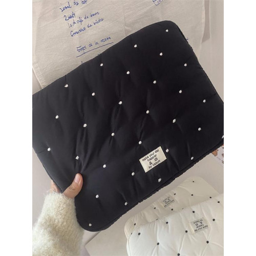 韓國ins平板電腦包內膽包新款刺綉點點11/13/15寸筆電收納包女 韓國ins平板電腦包內膽包新款刺綉點點11/13/15寸筆電收納包女