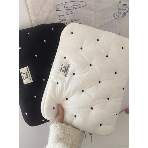 韓國ins平板電腦包內膽包新款刺綉點點11/13/15寸筆電收納包女 韓國ins平板電腦包內膽包新款刺綉點點11/13/15寸筆電收納包女