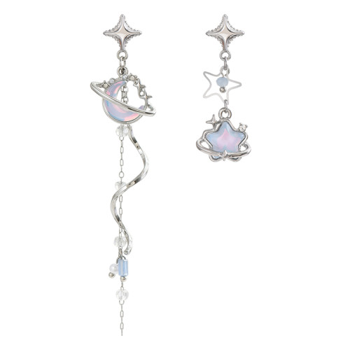 星月綺夢 原創星星月亮耳環bulingbuling小衆設計高級感耳釘耳夾 星月綺夢 原創星星月亮耳環bulingbuling小衆設計高級感耳釘耳夾