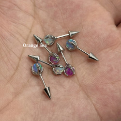 Orange Sea酷颯風獨特澳寶龍爪耳骨耳輪釘甜酷小惡魔尖錐鈦鋼耳釘