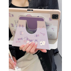 超創意【360旋轉】適用ipadpro11平板保護殼套11代a16可愛庫洛米mini67帶筆槽8代10.2寸第10代10.9亞克力air5