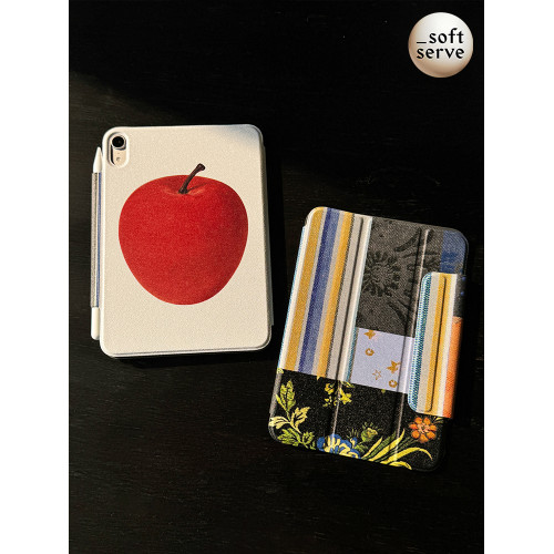 SoftServe柔軟 《拼布蘋果》ipad殼保護套 平板電腦磁吸殼 SoftServe柔軟 《拼布蘋果》ipad殼保護套 平板電腦磁吸殼