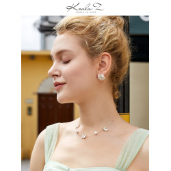 【花團錦簇】日系綉球花朵花瓣甜美耳環無耳洞耳夾女耳釘蚊香盤