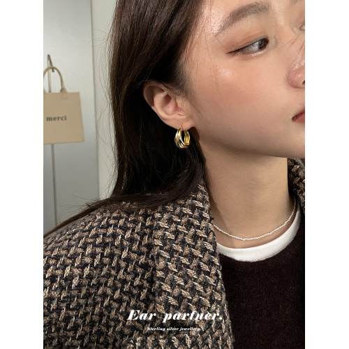 法式耳環女冷淡風耳釦高級感耳墜小衆設計感耳釘耳圈港風氣質耳飾