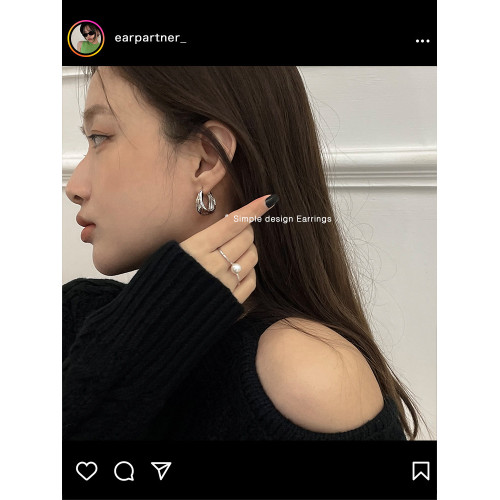 法式耳環女冷淡風耳釦高級感耳墜小衆設計感耳釘耳圈港風氣質耳飾