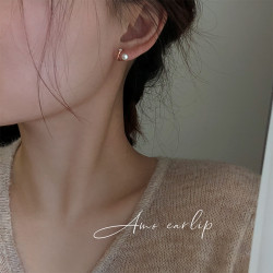 特別設計感珍珠無耳洞蚊香盤耳夾女高級輕奢耳飾2025年新款潮春夏