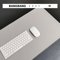 客製化桌面簡約高級灰防水滑鼠墊皮革皮質書桌墊筆記型電腦鍵盤墊