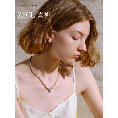 ZEGL人造珍珠耳釘女輕奢高級耳夾氣質大耳環銀針新款爆款精緻耳飾