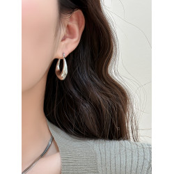 歐美小衆設計高級感耳環冷淡風銀色水滴耳飾2026新款爆款誇張耳墜