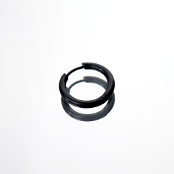 Shinma鈦鋼耳環耳圈素圈黑色圈圈圓環耳飾龐克簡約百搭男女